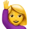 ️ Woman Raising Hand emoji on Apple iOS 17.4