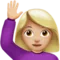 ️ Woman Raising Hand: Medium-Light Skin Tone emoji on Apple iOS 10.0