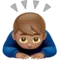 Man Bowing: Medium Skin Tone emoji on iPhone