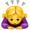 女人鞠躬 iPhone 上的表情符号 (iOS 14.2)
