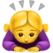 Woman Bowing emoji on iPhone