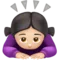 Woman Bowing: Light Skin Tone emoji on iPhone