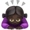 ️ Woman Bowing: Dark Skin Tone emoji on Apple iOS 15.4