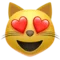 Smiling Cat with Heart-Eyes emoji on iPhone (iOS 13.1)