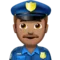 पुरुष पुलिस अधिकारी: मध्यम रंग की त्वचा iPhone पर इमोजी (iOS 13.2)