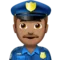 ️ Man Police Officer: Medium Skin Tone emoji on Apple iOS 17.4