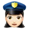 ️ Woman Police Officer: Light Skin Tone emoji on Apple iOS 10.0