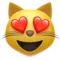 Smiling Cat with Heart-Eyes emoji on iPhone