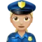 महिला पुलिस अधिकारी: मध्यम-हल्का रंग iPhone पर इमोजी (iOS 13.2)