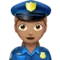 ️ Woman Police Officer: Medium Skin Tone emoji on Apple iOS 13.3