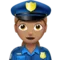 ️ Woman Police Officer: Medium Skin Tone emoji on Apple iOS 17.4