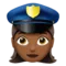 ️ Woman Police Officer: Medium-Dark Skin Tone emoji on Apple iOS 10.0
