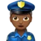 ️ Woman Police Officer: Medium-Dark Skin Tone emoji on Apple iOS 16.4
