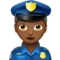️ Woman Police Officer: Medium-Dark Skin Tone emoji on Apple iOS 17.4