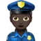 女警官：肤色较深 iPhone 上的表情符号 (iOS 13.3)