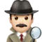 Man Detective: Light Skin Tone emoji on iPhone