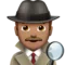 Man Detective: Medium Skin Tone emoji on iPhone
