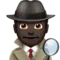 Man Detective: Dark Skin Tone emoji on iPhone