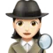 Woman Detective: Light Skin Tone emoji on iPhone