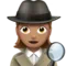 Woman Detective: Medium Skin Tone emoji on iPhone