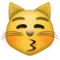 Pisică sărutătoare emoji pe Apple iOS 5.1