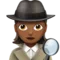 ️ Woman Detective: Medium-Dark Skin Tone emoji on Apple iOS 12.1
