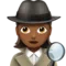 Woman Detective: Medium-Dark Skin Tone emoji on iPhone