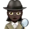 ️ Woman Detective: Dark Skin Tone emoji on Apple iOS 17.4