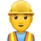️ Muž - stavební dělník emoji na Apple iOS 17.4