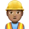 ️ Man Construction Worker: Medium Skin Tone emoji on Apple iOS 13.2