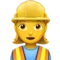 Woman Construction Worker emoji on iPhone
