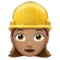️ Woman Construction Worker: Medium Skin Tone emoji on Apple iOS 10.0