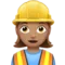 ️ Woman Construction Worker: Medium Skin Tone emoji on Apple iOS 11.2