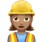 Woman Construction Worker: Medium Skin Tone emoji on iPhone