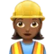 Woman Construction Worker: Medium-Dark Skin Tone emoji on iPhone (iOS 12.1)