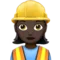 Woman Construction Worker: Dark Skin Tone emoji on iPhone