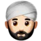 Man Wearing Turban: Light Skin Tone emoji on iPhone