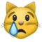 Crying Cat emoji on Apple iOS 8.3