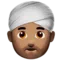 Man med turban: Mellanfärgad hudton emoji på iPhone (iOS 11.2)