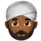 Man Wearing Turban: Medium-Dark Skin Tone emoji on iPhone