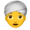 Woman Wearing Turban emoji on iPhone