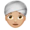 ️ Woman Wearing Turban: Medium-Light Skin Tone emoji on Apple iOS 12.2
