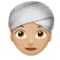 ️ Woman Wearing Turban: Medium-Light Skin Tone emoji on Apple iOS 17.4
