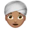 Woman Wearing Turban: Medium Skin Tone emoji on iPhone