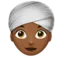 ️ Woman Wearing Turban: Medium-Dark Skin Tone emoji on Apple iOS 17.4