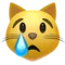 Crying Cat emoji on Apple iOS 17.4