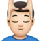 Man Getting Massage: Light Skin Tone emoji on iPhone