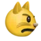 Pouting Cat emoji on Apple iOS 5.1