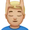 Man Getting Massage: Medium-Light Skin Tone emoji on iPhone