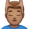 Man Getting Massage: Medium Skin Tone emoji on iPhone